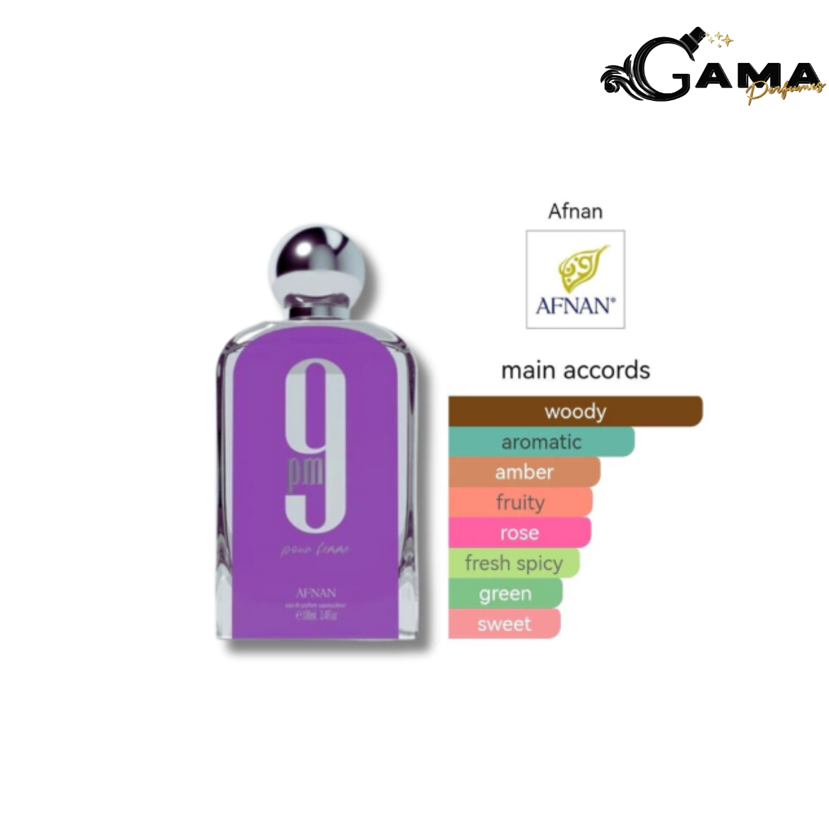 AFNAN 9 PM POUR FEMME EDP 100 ML